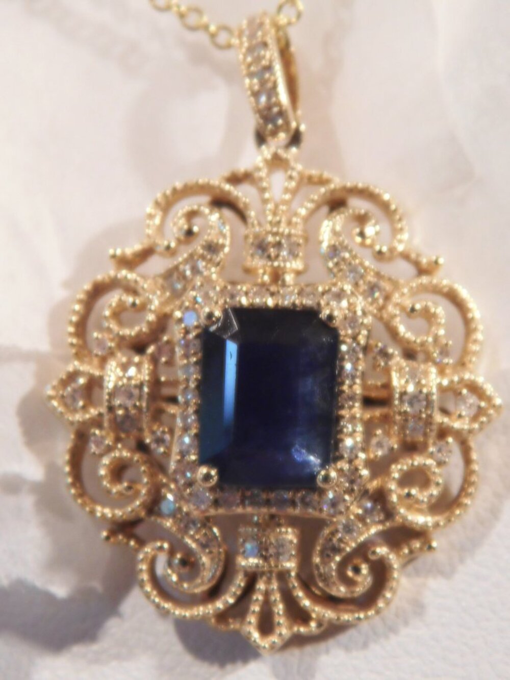 New EFFY Sapphire and Diamond necklace